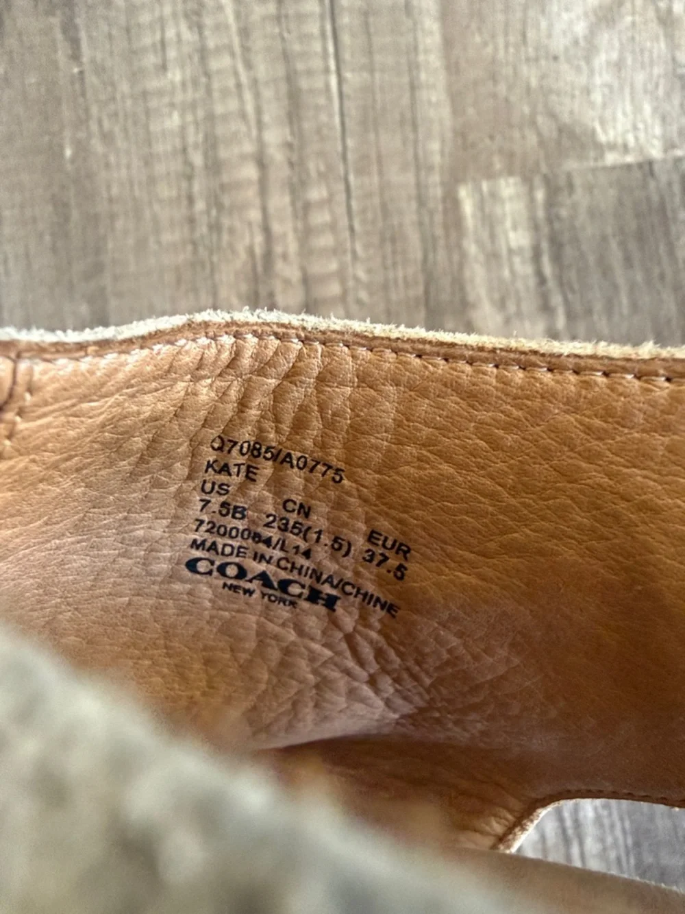 Coach Shoes Kate Brown Suede Buckle Heels Sandal Booties Size 7.5 - Picture 9 of 12